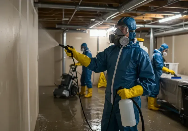 Basement Sanitization and Antimicrobial Treatment process in Schenectady County, NY