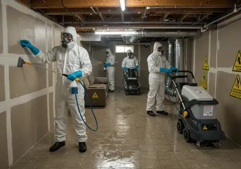 Basement Moisture Removal and Structural Drying process in Schenectady County, NY